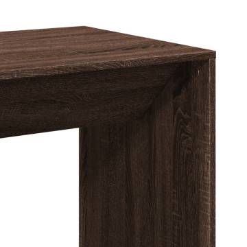  Bar Table Brown Oak 51x50x103.5 cm Engineered Wood