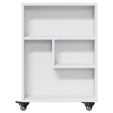  Narrow Storage Trolley White 48x13x68 cm Engineered Wood