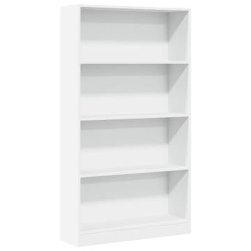  Bookcase White 80x24x143 cm Engineered Wood