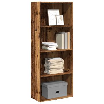  Bookcase Old Wood 60x30x152 cm Engineered Wood