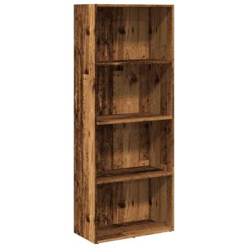  Bookcase Old Wood 60x30x152 cm Engineered Wood