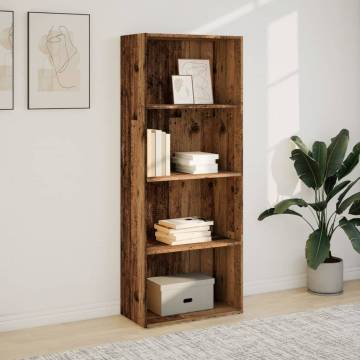  Bookcase Old Wood 60x30x152 cm Engineered Wood