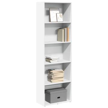  Bookcase White 60x30x189 cm Engineered Wood