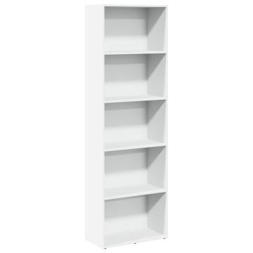  Bookcase White 60x30x189 cm Engineered Wood