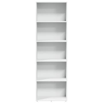  Bookcase White 60x30x189 cm Engineered Wood