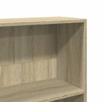  Bookcase Sonoma Oak 80x24x143 cm Engineered Wood