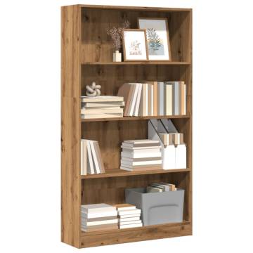  Bookcase Artisian Oak 80x24x143 cm Engineered Wood