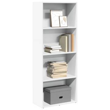  Bookcase White 60x30x152 cm Engineered Wood