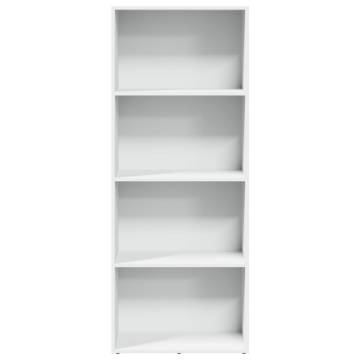  Bookcase White 60x30x152 cm Engineered Wood