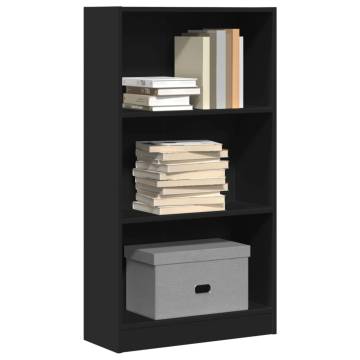  Bookcase Black 60x24x109 cm Engineered Wood