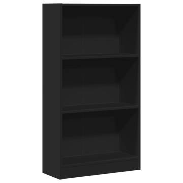  Bookcase Black 60x24x109 cm Engineered Wood