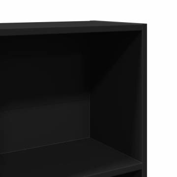  Bookcase Black 60x24x109 cm Engineered Wood