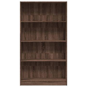  Bookcase Brown Oak 80x24x143 cm Engineered Wood