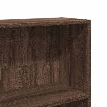  Bookcase Brown Oak 80x24x143 cm Engineered Wood