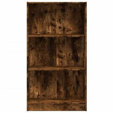  Bookcase Smoked Oak 60x24x109 cm Engineered Wood