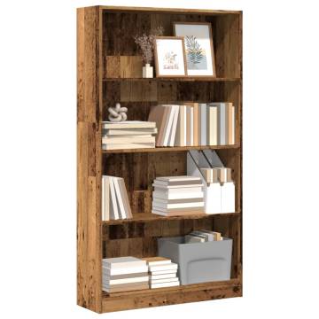  Bookcase Old Wood 80x24x143 cm Engineered Wood