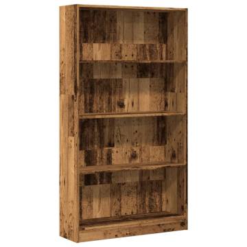  Bookcase Old Wood 80x24x143 cm Engineered Wood