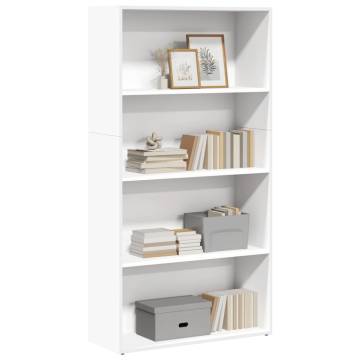  Bookcase White 80x30x152 cm Engineered Wood