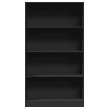  Bookcase Black 80x24x143 cm Engineered Wood