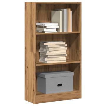  Bookcase Artisian Oak 60x24x109 cm Engineered Wood