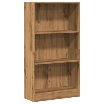  Bookcase Artisian Oak 60x24x109 cm Engineered Wood