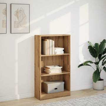  Bookcase Artisian Oak 60x24x109 cm Engineered Wood