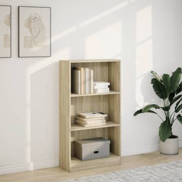  Bookcase Sonoma Oak 60x24x109 cm Engineered Wood