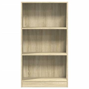  Bookcase Sonoma Oak 60x24x109 cm Engineered Wood