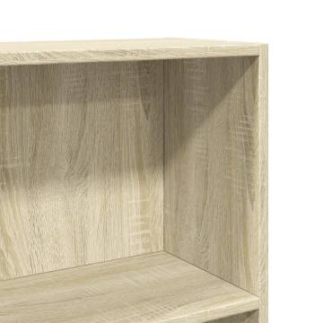  Bookcase Sonoma Oak 60x24x109 cm Engineered Wood