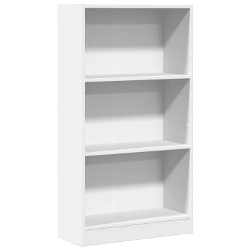  Bookcase White 60x24x109 cm Engineered Wood