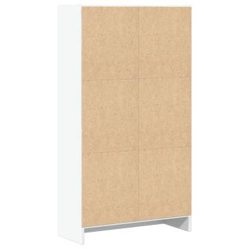  Bookcase White 60x24x109 cm Engineered Wood