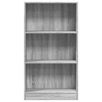  Bookcase Grey Sonoma 60x24x109 cm Engineered Wood