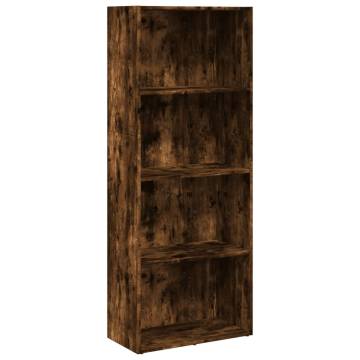  Bookcase Smoked Oak 60x30x152 cm Engineered Wood