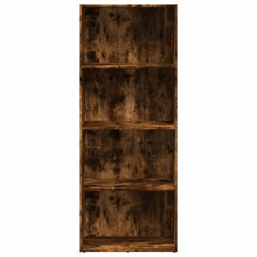  Bookcase Smoked Oak 60x30x152 cm Engineered Wood