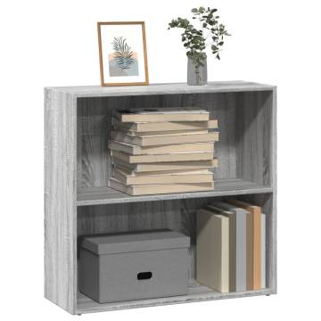  Bookcase Grey Sonoma 80x30x77 cm Engineered Wood