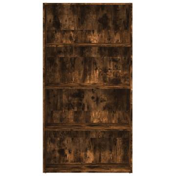  Bookcase Smoked Oak 80x30x152 cm Engineered Wood