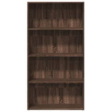  Bookcase Brown Oak 80x30x152 cm Engineered Wood