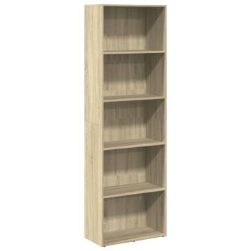  Bookcase Sonoma Oak 60x30x189 cm Engineered Wood