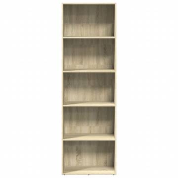  Bookcase Sonoma Oak 60x30x189 cm Engineered Wood