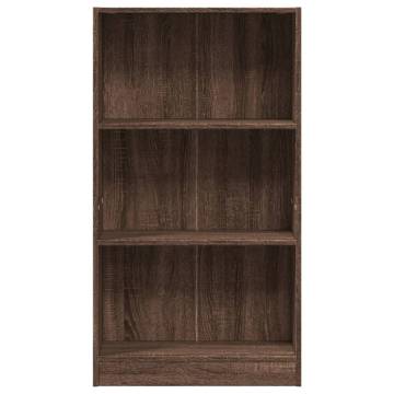  Bookcase Brown Oak 60x24x109 cm Engineered Wood