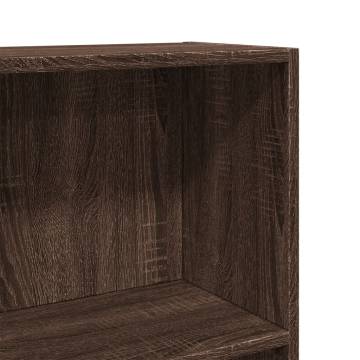  Bookcase Brown Oak 60x24x109 cm Engineered Wood