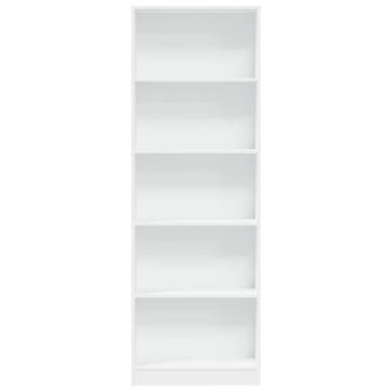  Bookcase White 60x24x176 cm Engineered Wood