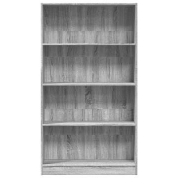  Bookcase Grey Sonoma 80x24x143 cm Engineered Wood