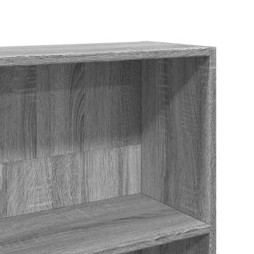  Bookcase Grey Sonoma 80x24x143 cm Engineered Wood