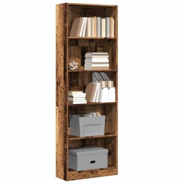  Bookcase Old Wood 60x24x176 cm Engineered Wood