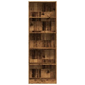  Bookcase Old Wood 60x24x176 cm Engineered Wood