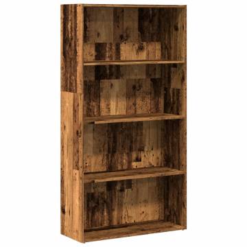  Bookcase Old Wood 80x30x152 cm Engineered Wood