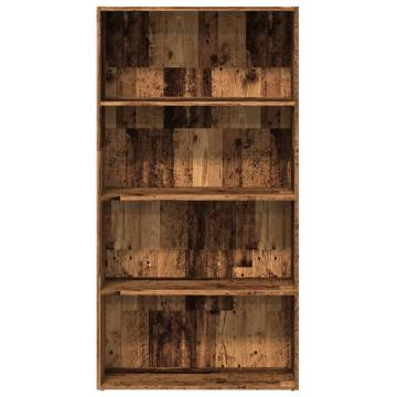  Bookcase Old Wood 80x30x152 cm Engineered Wood