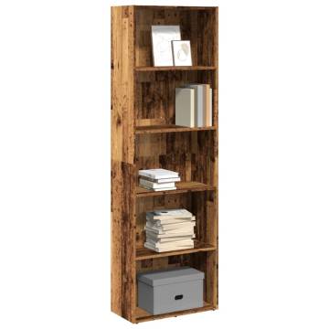  Bookcase Old Wood 60x30x189 cm Engineered Wood