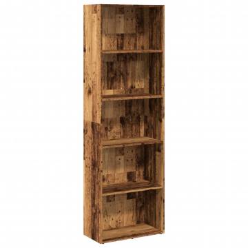  Bookcase Old Wood 60x30x189 cm Engineered Wood